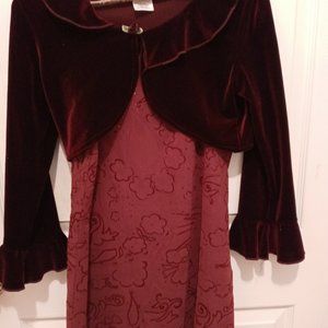 Marmellata Girls Dark Red Dress